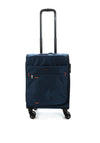 Bordlite 22” Soft Shell Cabin Wheel Spinner Suitcase, Navy & Orange