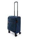 Bordlite 22” Soft Shell Cabin Wheel Spinner Suitcase, Navy & Orange