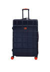 Bordlite 28” 8-Wheeler Spin Large Suitcase, Black & Orange