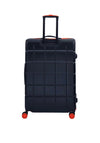 Bordlite 28” 8-Wheeler Spin Large Suitcase, Black & Orange