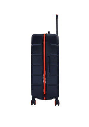 Bordlite 28” 8-Wheeler Spin Large Suitcase, Black & Orange
