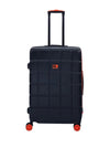 Bordlite 24” 8-Wheeler Spin Medium Suitcase, Black & Orange