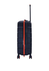 Bordlite 24” 8-Wheeler Spin Medium Suitcase, Black & Orange