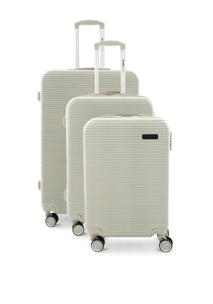 Bordlite 3 Piece Hard Shell Luggage Set, Champagne