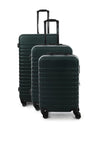 Bordlite 3 Piece Hard Shell Luggage Set, Green