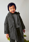 Mayoral Mini Boy Long Sleeve Hooded Parka Coat, Grey