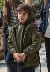 Mayoral Mini Boy Long Sleeve Hooded Raincoat, Green