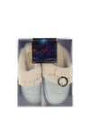 Something Special Ladies Pearl Embellished Plush Mule Slippers, Mint