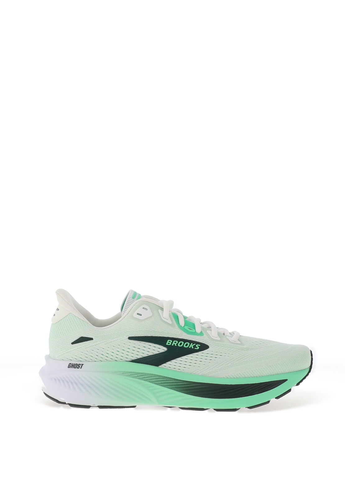 Brooks Ghost 18 Road Running Shoes, White & Green Multi
