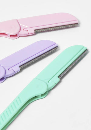 The Beauty Studio Brush Works 3 Pack Precision Eyebrow Razors