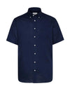 Bugatti Soft Cotton Short Sleeve Shirt, Navy