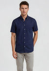 Bugatti Soft Cotton Short Sleeve Shirt, Navy