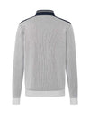 Bugatti Full Zip Ribbed Knit Jacket, Grey