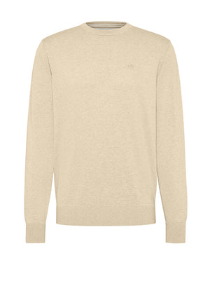 Bugatti Crew Neck Sweater, Sand