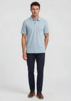 Bugatti Linen Blend Polo Shirt, Blue