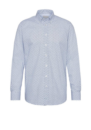 Bugatti Casual Print Shirt, Blue