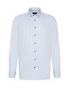 Bugatti Stripe Long Sleeve Shirt, Blue & White