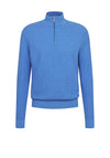 Bugatti Troyer Quarter Zip Waffle Knit Sweater, Blue