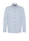 Bugatti Geo Print Shirt, White & Blue