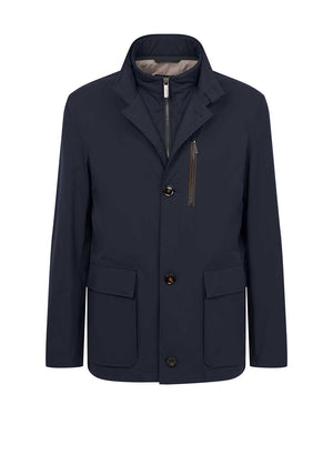 Bugatti Water Resistant Dual Layer Jacket, Navy