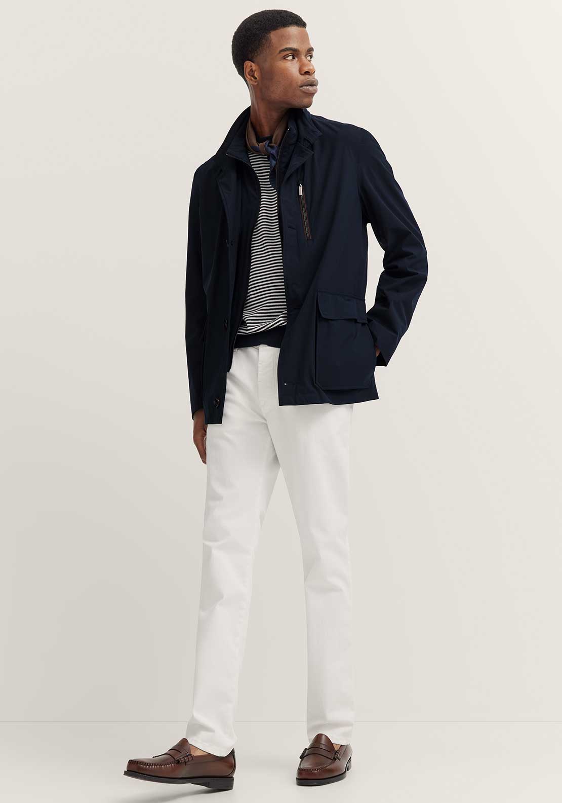 Bugatti Water Resistant Dual Layer Jacket, Navy