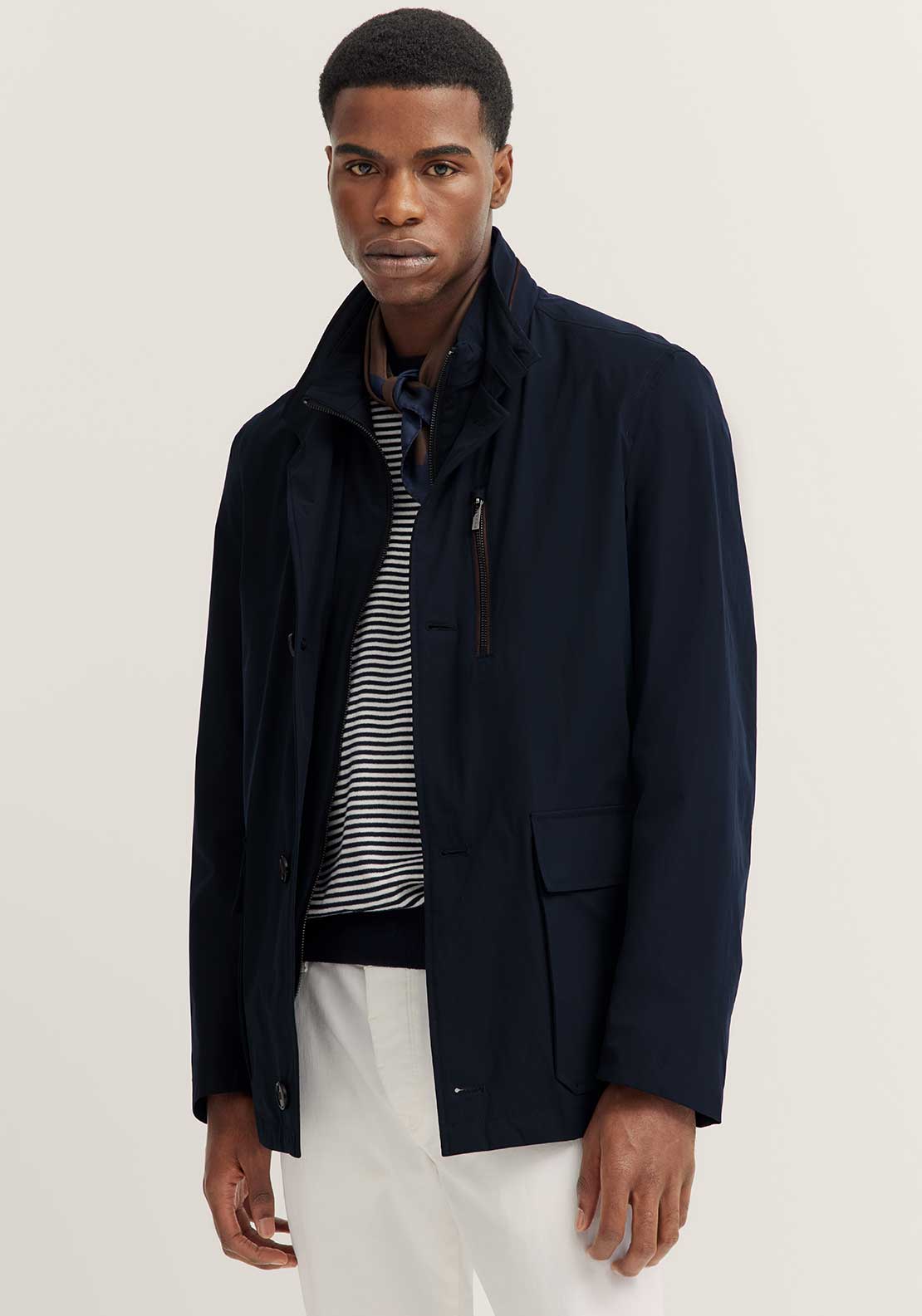 Bugatti Water Resistant Dual Layer Jacket, Navy