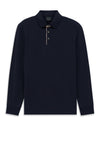 Bugatti Long Sleeve Polo Shirt, Navy