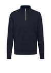 Bugatti Quarter Zip Birdeye Sweater, Navy