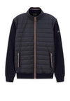 Bugatti Knit Contrast Sleeve Quilted Sweatshirt, Navy