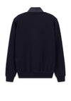 Bugatti Knit Contrast Sleeve Quilted Sweatshirt, Navy