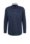 Bugatti Long Sleeve Cotton Shirt, Navy