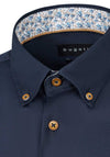 Bugatti Long Sleeve Cotton Shirt, Navy