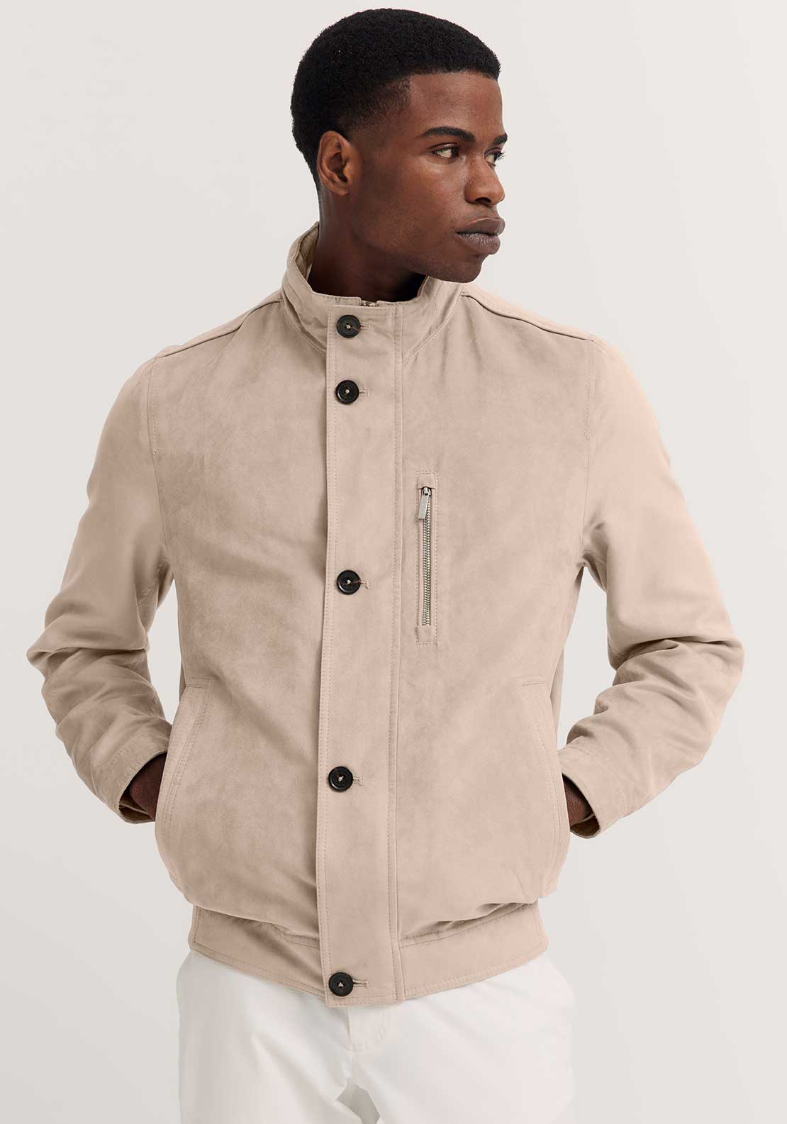 Bugatti Button Detail Jacket, Beige