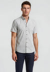 Bugatti Geo Pattern Short Sleeve Shirt, Blue Multi