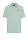 Bugatti Stripe Collar Polo Shirt, Mint