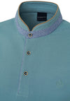 Bugatti Mandarin Collar Polo Shirt, Green