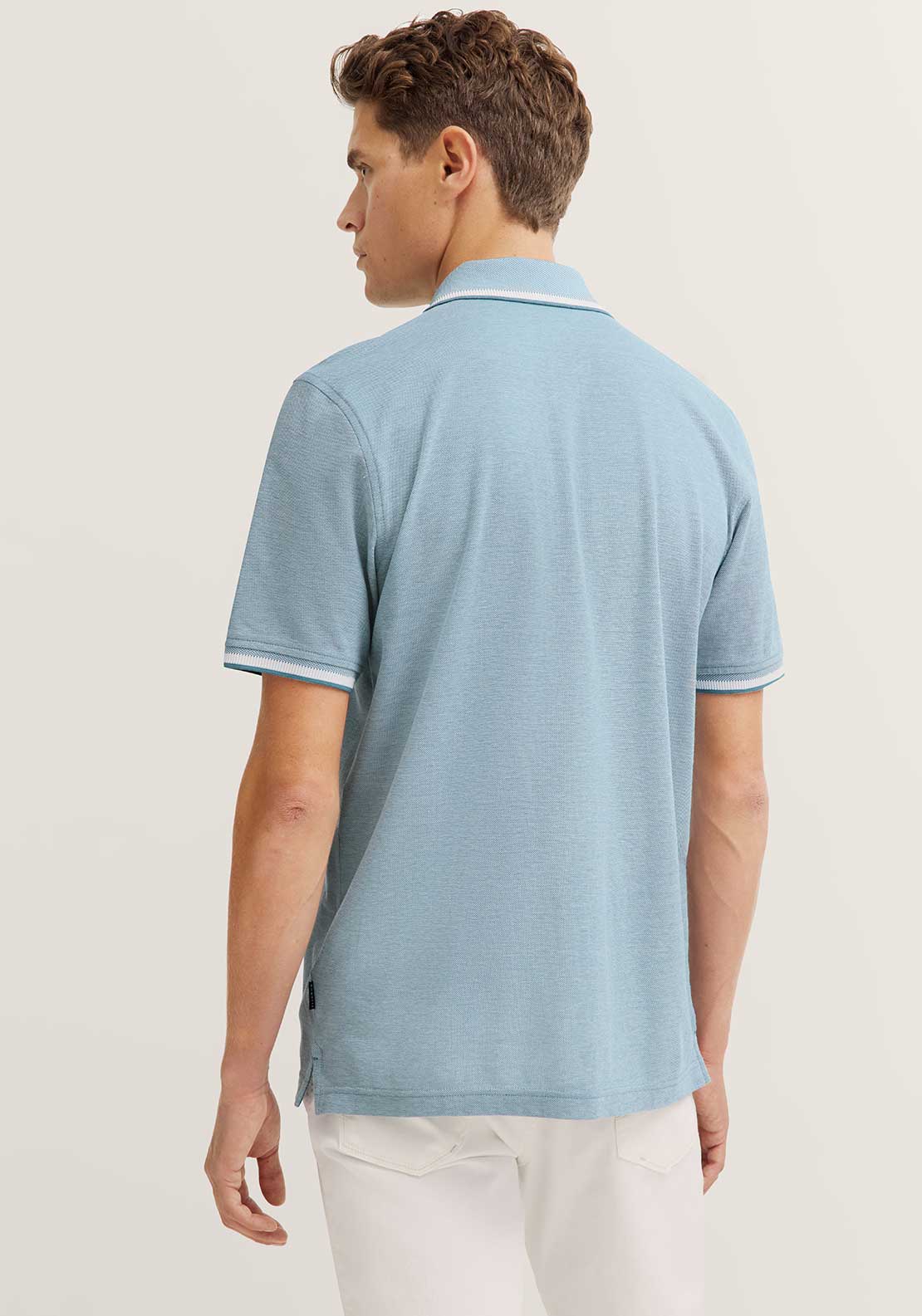 Bugatti Contrast Collar Polo Shirt, Green