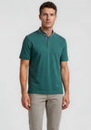 Bugatti Grandad Collar Polo Shirt, Green