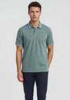 Bugatti Contrast Trim Polo Shirt, Forest Green