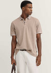 Bugatti Contrast Collar Polo Shirt, Beige