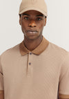 Bugatti Micro Geo Print Polo Shirt, Beige
