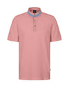 Bugatti Mandarin Collar Polo Shirt, Salmon