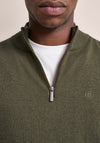 Bugatti Quarter Zip Knit Sweater, Green