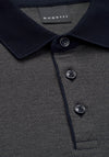Bugatti Long Sleeve Pattern Polo Shirt, Khaki & Navy