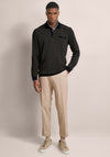 Bugatti Long Sleeve Pattern Polo Shirt, Khaki & Navy