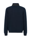 Bugatti Full Zip Houndstooth Sweatshirt, Khaki & Navy