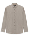Bugatti Micro Geo Print Shirt, Brown & Black