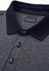 Bugatti Long Sleeve Polo Shirt, Navy