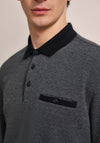 Bugatti Long Sleeve Polo Shirt, Navy