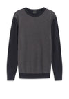 Bugatti Textured Knit Sweater, Navy & Grey Multi